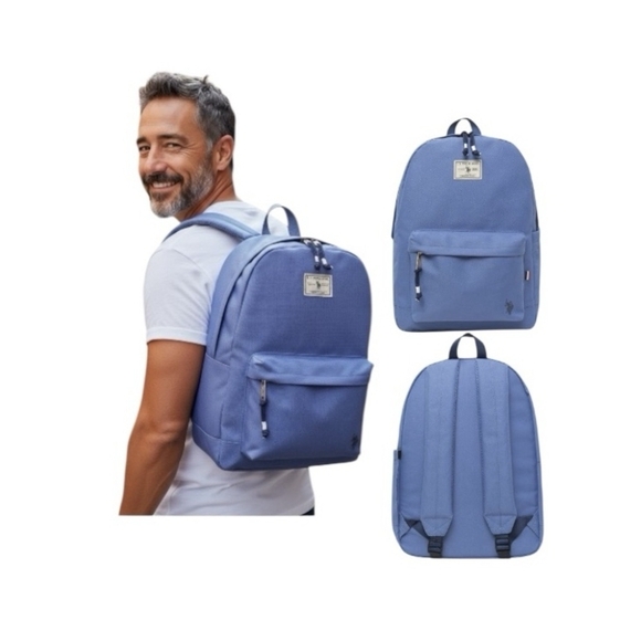 U.S. Polo Assn. Sky Blue Men's Backpack - Picture 11 of 12